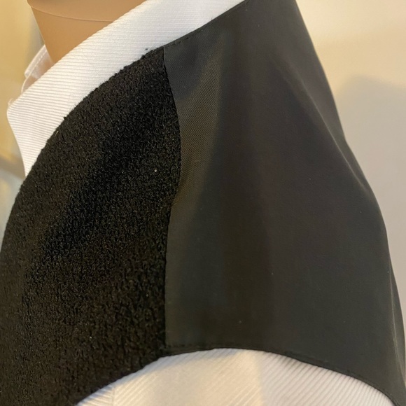 Saks Fifth Avenue Navy Blue Wool Blend Vest Large Italian Fabric Made Hong Kong - Picture 11 of 15